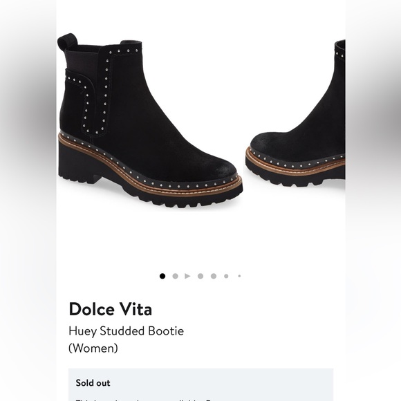 Dolce Vita Huey Studded Bootie Black Suede Size 12 - Picture 9 of 12